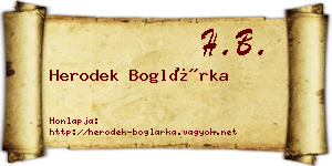 Herodek Boglárka névjegykártya